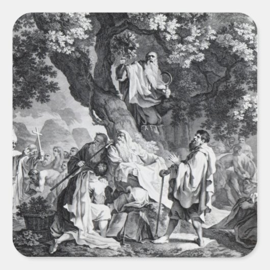 Die Druiden oder die Umkehr der Briten Quadratischer Aufkleber (Vorderseite)