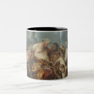 Die Drunkenness von Silenus (von Carle van Loo) Zweifarbige Tasse