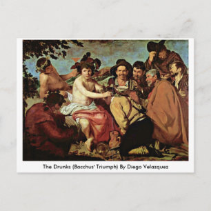 Die Drunks (Bacchus' Triumph von Diego Velazquez) Postkarte