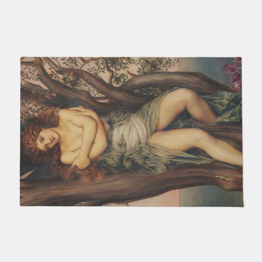 Die Dryade (Baumnymphe) (von Evelyn De Morgan) Fußmatte (Vorderseite)