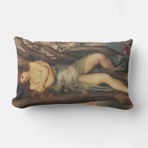 Die Dryade (Baumnymphe) (von Evelyn De Morgan) Lendenkissen