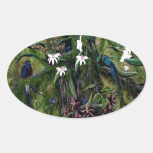 Die Dschungel von Tikal Ovaler Aufkleber