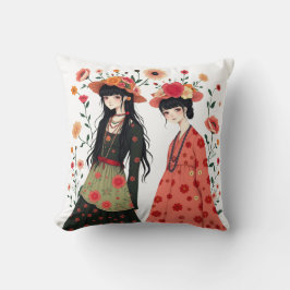 Die Dualität von ihr Kissen