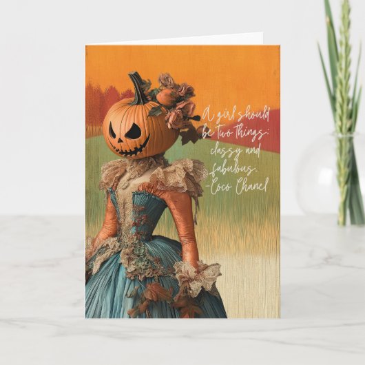 Die Duchess Pumpkinhead | Surreal Halloween Card Karte (Vorderseite)