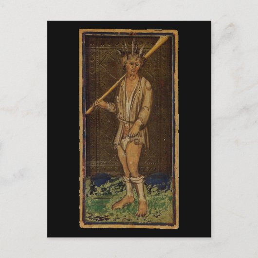 Die dumme Tarot-Karte Postkarte (Vorderseite)