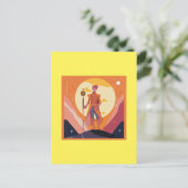 Die dumme Tarot-Karte Postkarte (Stehend Vorderseite)