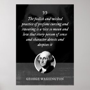 Die dumme und schlechte Praxis des profanen Fluchs Poster