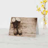 Die dummen Gummistiefel eines Bauern Karte (Gelbe Blume)