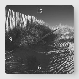 Die Dünen Quadratische Wanduhr