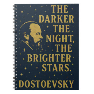 Die Dunkelheit der Nacht Dostojewski qoute Notizblock
