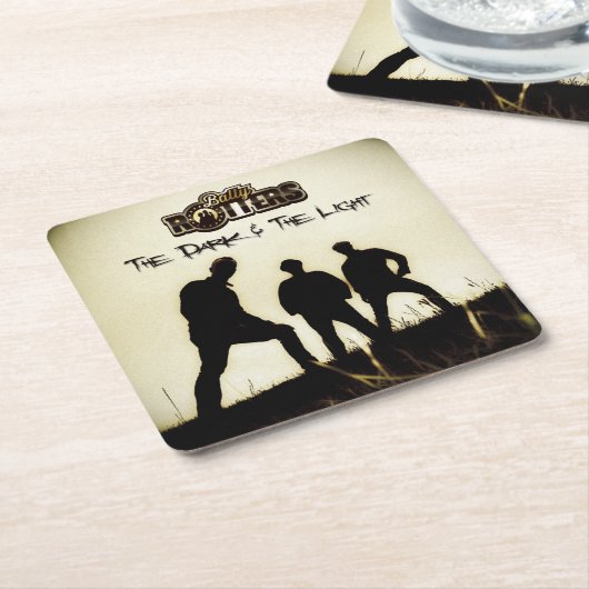 Die Dunkelheit und das Licht - Biermatten Rechteckiger Pappuntersetzer (angewinkelt)