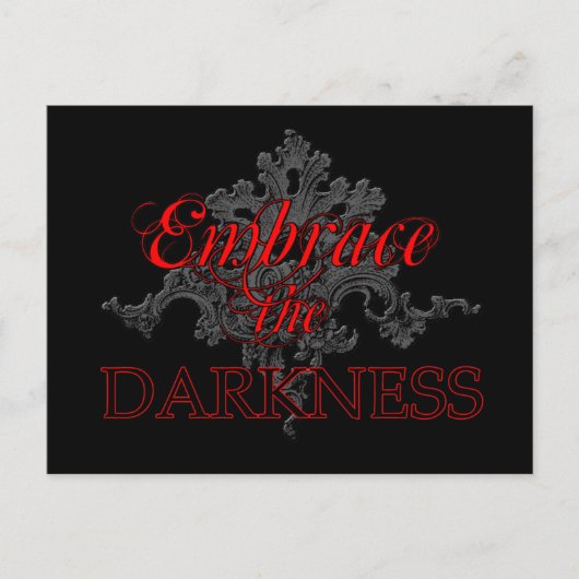 Die Dunkelheit verkörpern Postkarte (Vorderseite)