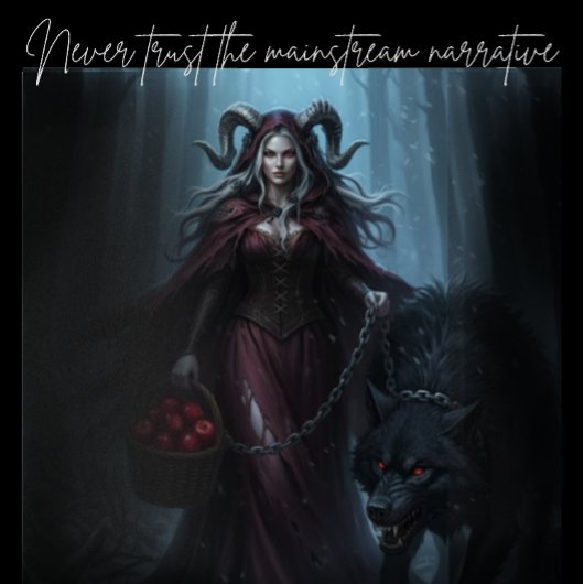 Die dunkelrote Ritt Riding Hood Poster