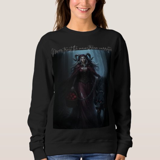 Die dunkelrote Ritt Riding Hood Sweatshirt (Vorderseite)