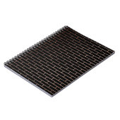 Die dunkelschwarze Ziegelwand hat eine raue Oberfl Notizblock (Linke Seite)