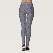 Die dunkelvioletten Yoga-Blumen Leggings (Rückseite)