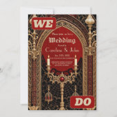 Die dunkle Eleganz des gotischen Stils. Das Backgr Einladung (Vorderseite)