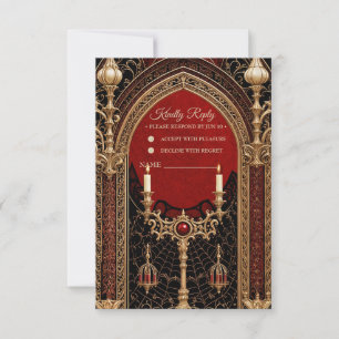 Die dunkle Eleganz des gotischen Stils. RSVP Karte