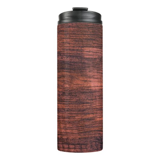 Die dunkle Holzstruktur hat früher Hintergründe. N Thermosbecher (Vorderseite)