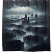 Die dunkle Nachtstadt Duschvorhang (Vorderseite)