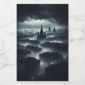 Die dunkle Nachtstadt Lebensmitteletikett (Einzelnes Label)