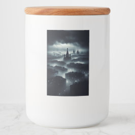 Die dunkle Nachtstadt Lebensmitteletikett