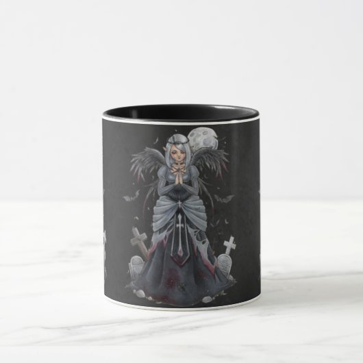 Die dunkle Priesterin-Engels-Tasse Tasse (Zentrum)