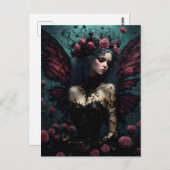 Die dunkle Rose ist reif Postkarte (Vorne/Hinten)