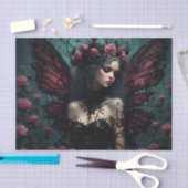 Die dunkle Rose ist reif Seidenpapier (Handwerk)