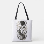 Die dunkle Rose Tasche (Rückseite)