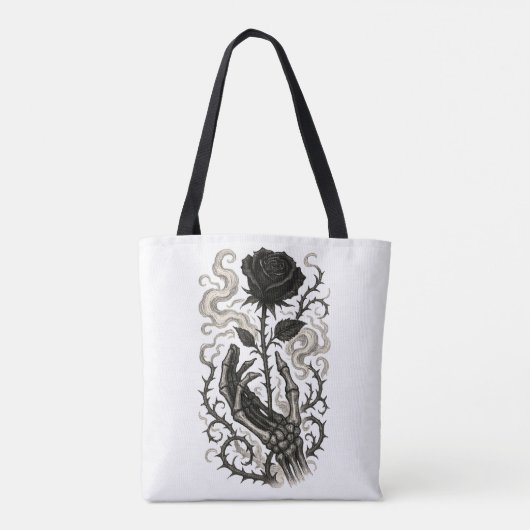 Die dunkle Rose Tasche (Rückseite)