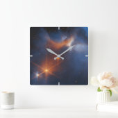 Die dunkle säkulare Wolke des Chamäleons I Quadratische Wanduhr (Zuhause)