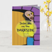 Die dunkle Seite von Halloween Karte (Gelbe Blume)