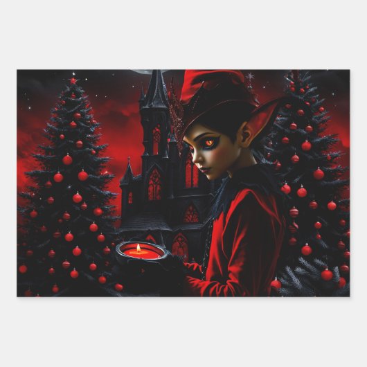 Die dunkle Weihnachtszeit. Geschenkpapier Set (Vorderseite 3)