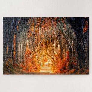 Die dunklen Hecken Antrim Irland. Puzzle