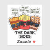 Die dunklen Seiten des sonnigen Fastfood Puffs Aufkleber (Blatt)