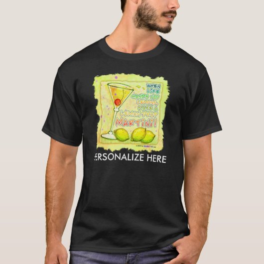Die dunklen T-Shirts der Männer - Zitronen-Tropfen (Vorderseite)