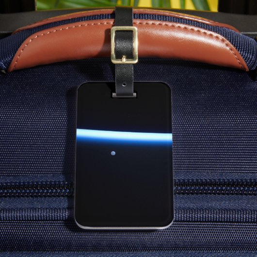 Die dünne Atmosphäre der Erde und ein blühender Mo Gepäckanhänger (Vorderseite Insitu 2)