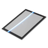 Die dünne Atmosphäre der Erde und ein blühender Mo Notizblock (angewinkelt)