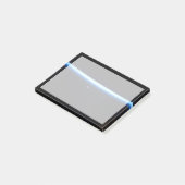 Die dünne Atmosphäre der Erde und ein blühender Mo Post-it Klebezettel (angewinkelt)