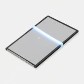 Die dünne Atmosphäre der Erde und ein blühender Mo Post-it Klebezettel (angewinkelt)