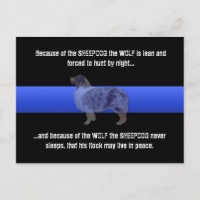 Die dünne blaue Linie der Schafhund schläft nie