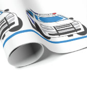 Die dünne blaue Linie Geschenkpapier (Rolleneckpunkt)