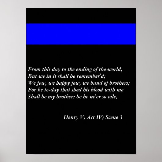 Die dünne blaue Linie Poster (Vorne)