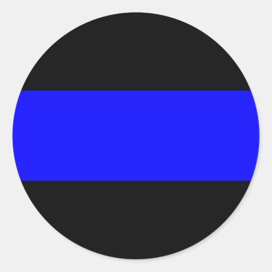 Die dünne blaue Linie Runder Aufkleber (Vorderseite)