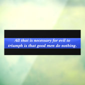 Die dünne blaue Linie triumph über das böse Fenste Fensteraufkleber (Blatt 3)