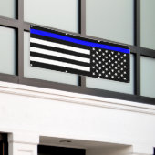 Die dünne Blue Line-Flagge-Dekor-Anzeige Banner (Äußeres Gebäude)