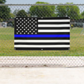 Die dünne Blue Line-Flagge-Dekor-Anzeige Banner (Insitu)