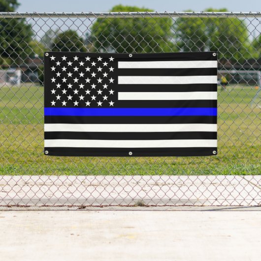 Die dünne Blue Line-Flagge-Dekor-Anzeige Banner (Insitu)