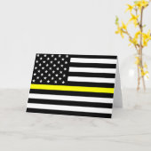 Die dünne Goldlinie Flagge Karte (Gelbe Blume)